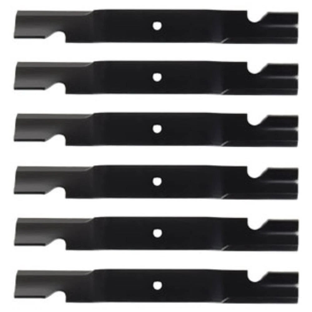 (6) Notched Mower Blade Fits 61" Cut Mowers Fits Bobcat Fits John Deere Fits