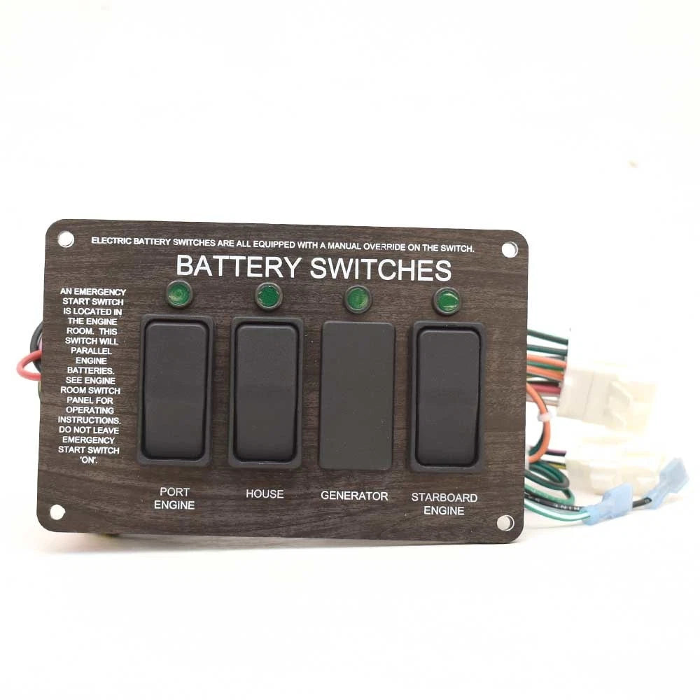 Rinker Boat Battery Switch Panel 2070123 - 320EX 6 1/4 X 4 Inch
