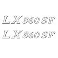 Larson Boat Model Decal 8624-1189-00 - LX 860 SF Black Silver (pair)