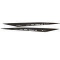 Supra Boat Brand Decal Set - Black Clear 110 X 4 3/4 Inch 2 Piece
