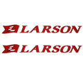 Larson Boat Raised Decals 0572793C - Red Logo Stickers (pair)