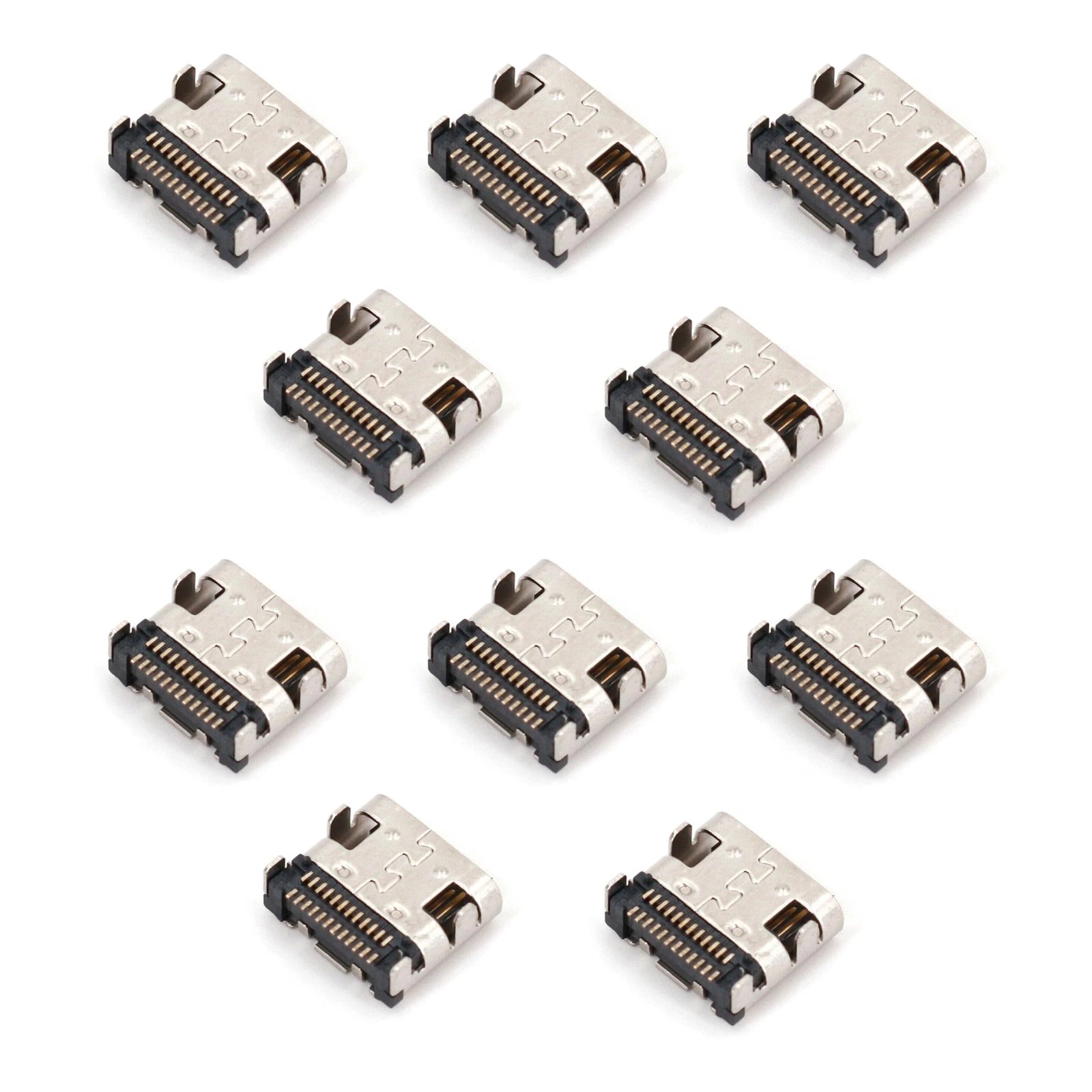 10Pcs USB 3.1 Type-C 24Pin SMT Female PCB Charging Socket Connector Plug DIY Y