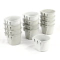 12-Pack - Gray Cage Bowls Made of Heavy Duty Plastic for Farm Animals & Pets