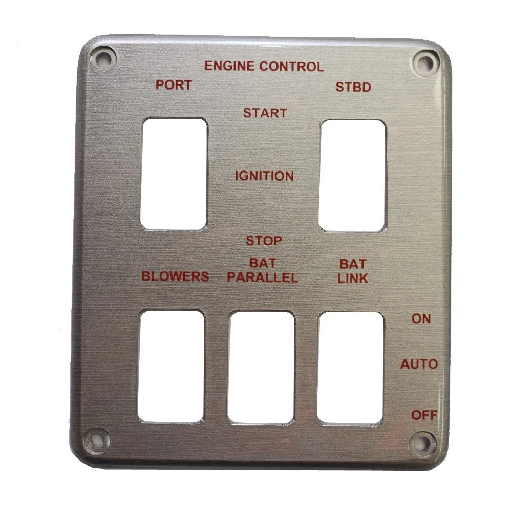 Cruisers Boat Blank Rocker Switch Panel V2335800 - 5-Switch Acrylic
