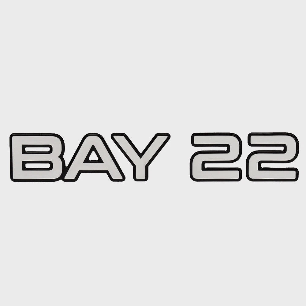 Lowe Boat Raised Decal 2369575 - Bay 22 Silver - Black Sticker