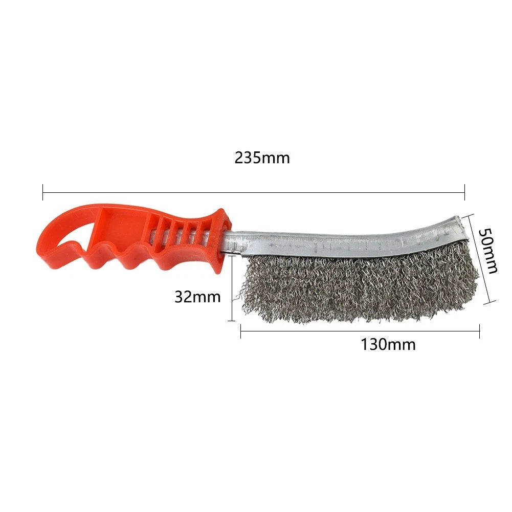 1pcs Stainless Steel Wire Brush for Cleaning Metal Rust Removal Welding Seam