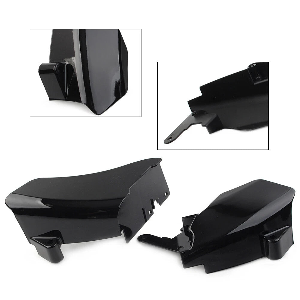Mid Frame Air Deflector Trim Heat Shield Cover Kit Black for Harley Dyna 06-17