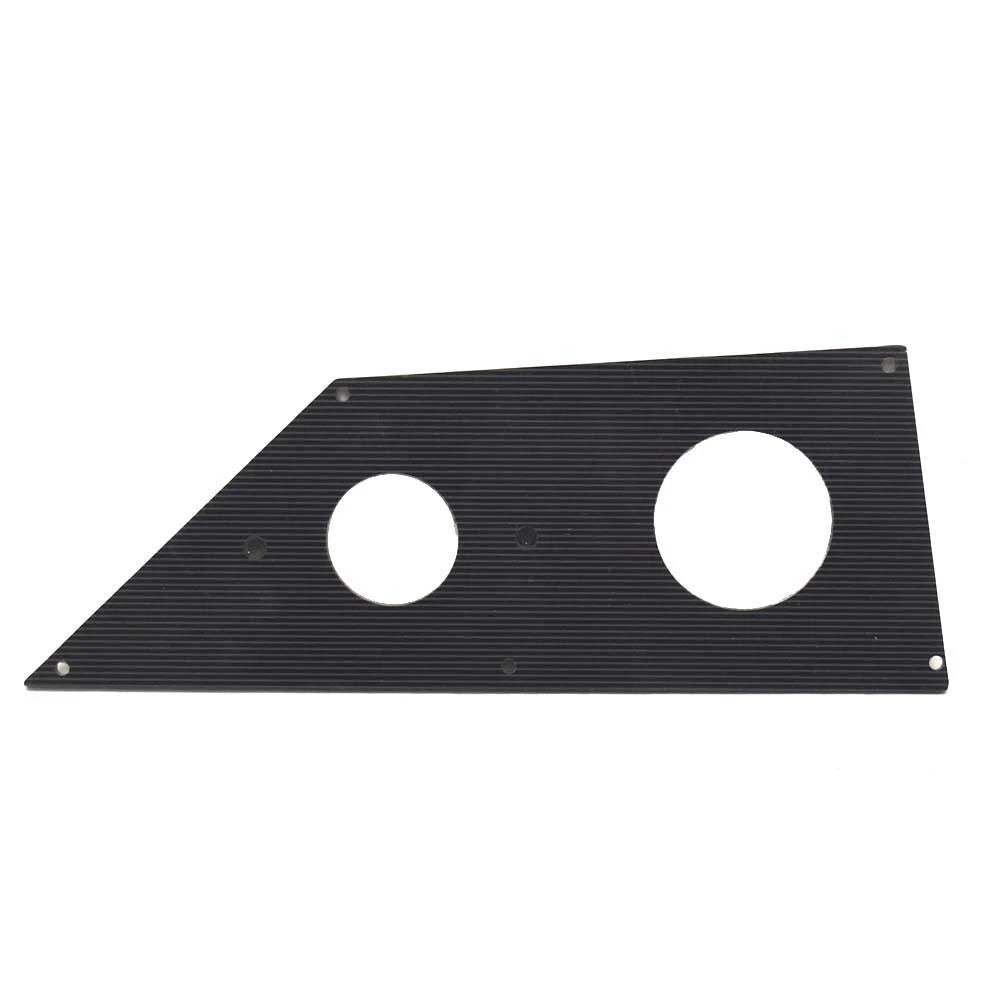 Bass CAT Boat Blank Bow Panel - 11 X 4 1/8 Inch Black with Line Pattern