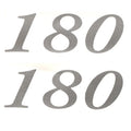 Weeres Pontoon Boat Decals 30000384 - 180 Model Silver Stickers (pair)
