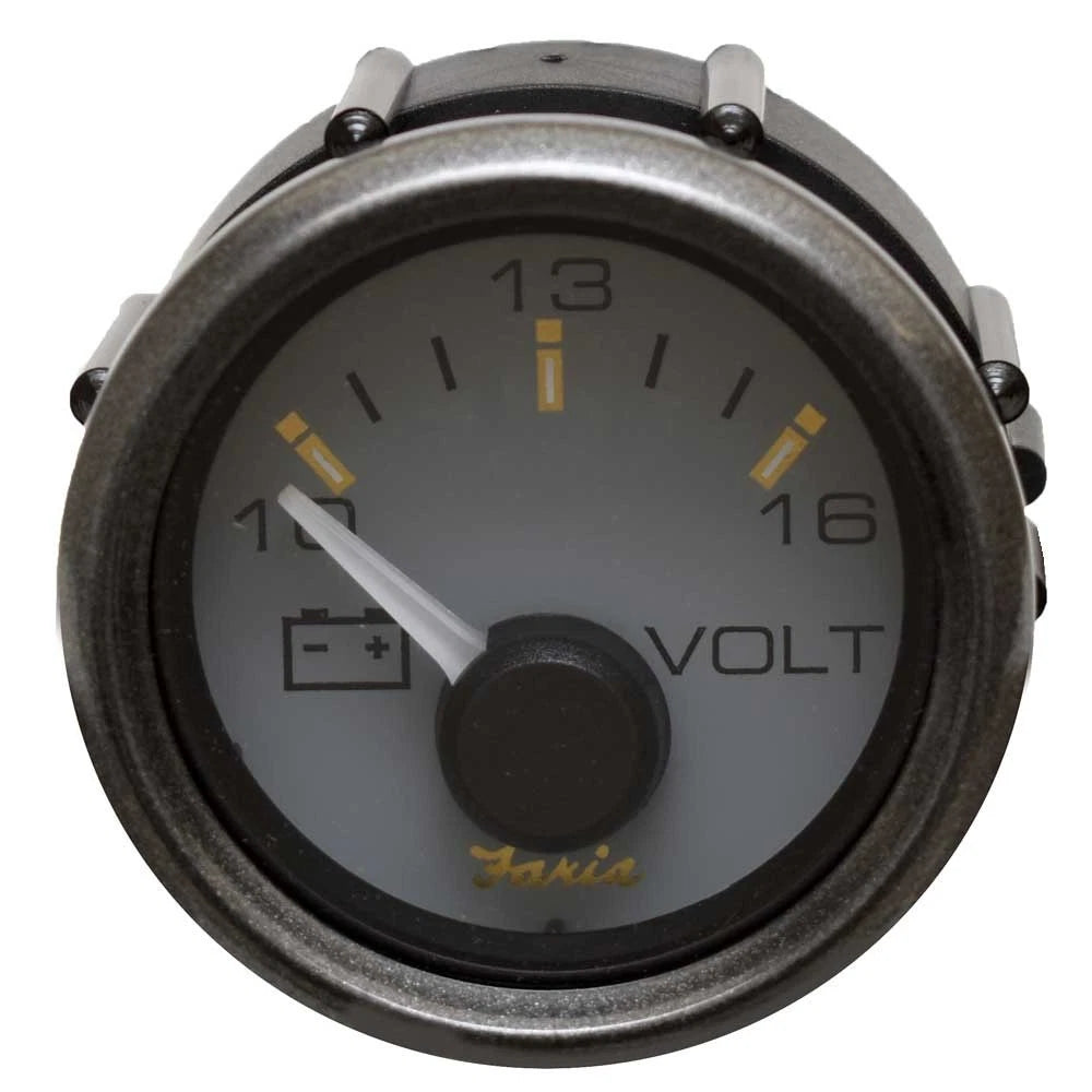 Faria Boat Volt Gauge VP7123A - Trophy 2 Inch Moonstone Gray