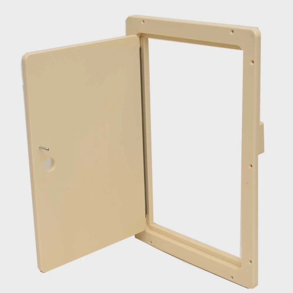 Parker Boat Transom Access Door 253290 - 19 X 14 Inch Cream Starboard