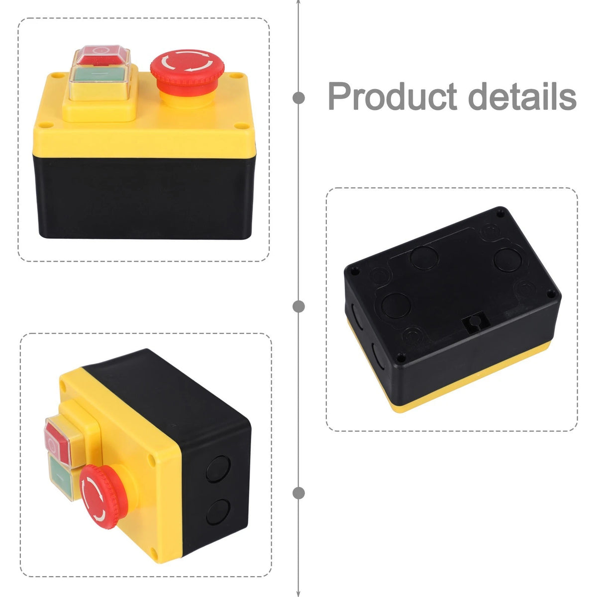 Safety Electromagneti C Pushbutton Switch with Lock Button for Power Tools