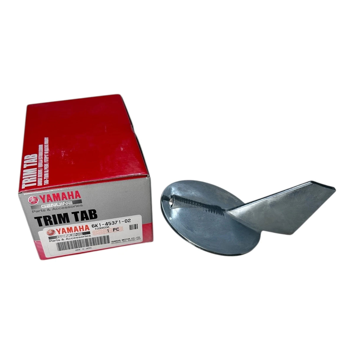 Yamaha 6K1-45371-02, Marine Outboard Zinc Trim Tab Anode, OEM