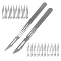 Scalpel Blades + Handle Stainless Steel DIY Cutting PCB Repair Hand Tools