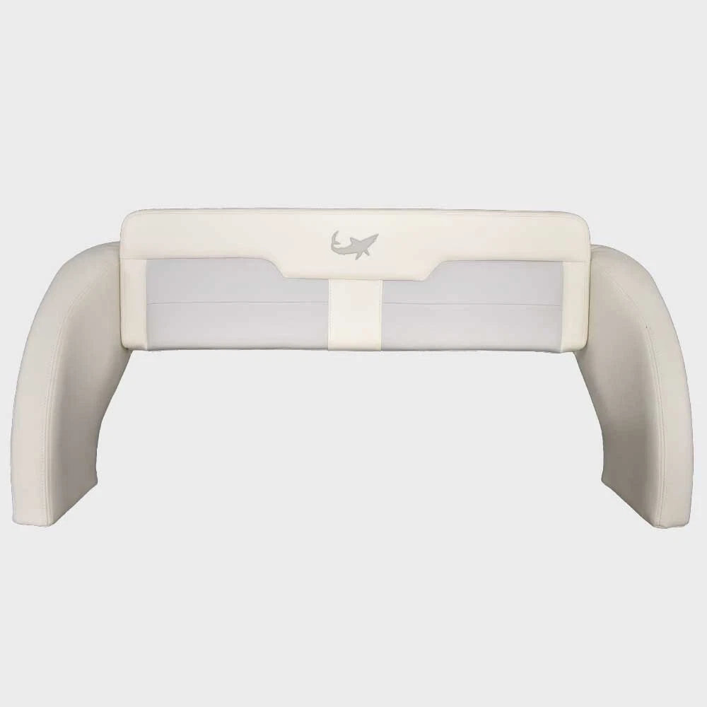 Mako Boat Back Rest Cushion - with Logo 44 X 22 X 12 Inch White Gray
