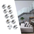 10pcs Glass Shelf Support Clamp Brackets Clip Chrome Shelves 6-8mm Clip Tool