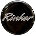 Rinker Boat Center Cap Decal 2180805 - Black Silver 1 5/8 Inch