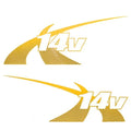 MasterCraft Boat X14V Decals 7501526 - 2013 Slider Yellow (set of 2)