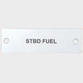 Rinker Boat Label Tag 222399 - STBD Fuel White Plastic