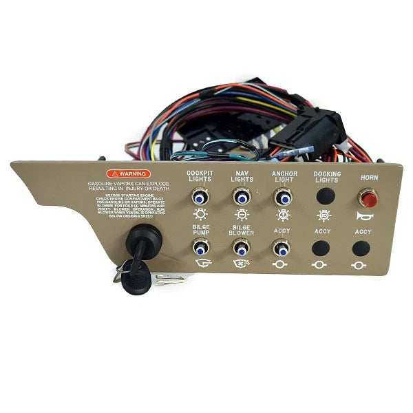 Sea Ray Boat Ignition Switch Panel 2073851 - SLX Beige Plastic