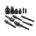 Impact Socket Adapter Set Hex Shank 1/4 3/8 1/2" Square Drive Impact Grade Kit