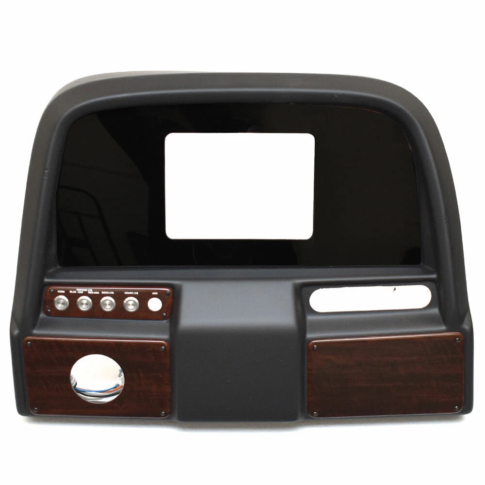 Misty Harbor Pontoon Boat Blank Dash Panel Shroud - Black Woodgrain