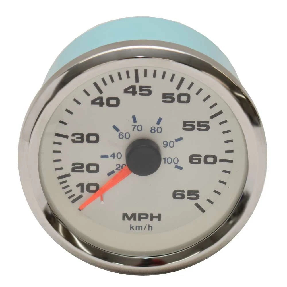 Teleflex Boat 65 MPH Speedometer Gauge 65728SEF - 3 3/8 Inch Premier White