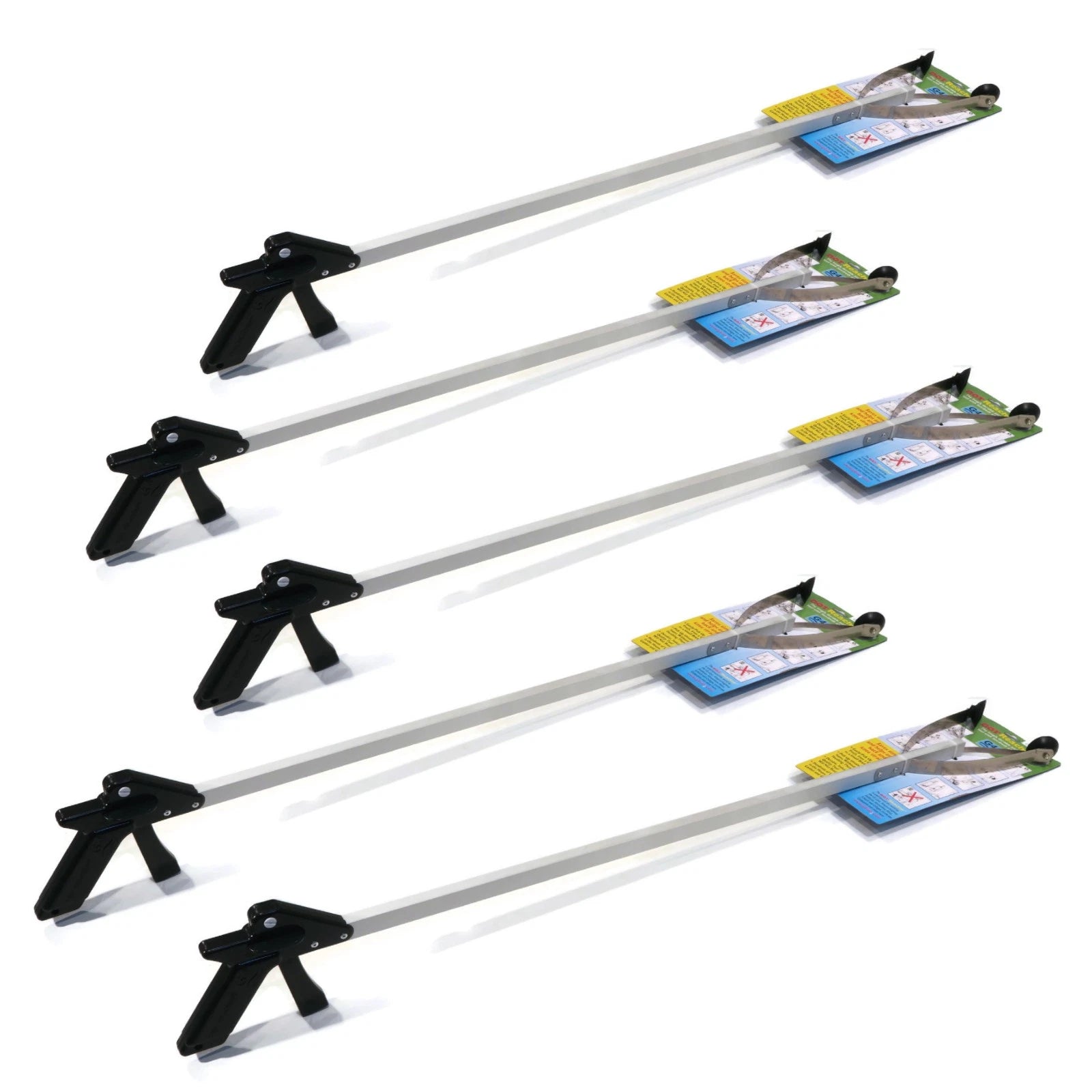 (5 Pack) 40" G4 DOT Easy Reacher Tool for Picking Up Trash & Debris While Mowing