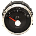 Faria Boat Volt Gauge VBC615A - 2 Inch Silver - Black
