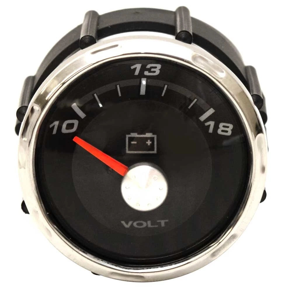 Faria Boat Volt Gauge VBC615A - 2 Inch Silver - Black