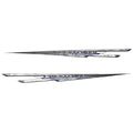 Crestliner Boat Decal 2140542 - Vision Silver Blue Stickers (set of 2)