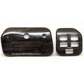 Boat Blank Switch Panels - 2PC Charcoal Woodgrain