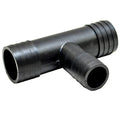 Lund Boat Tee Fitting 1984360 - 1 1/2 X 1 1/8 Inch Black Plastic
