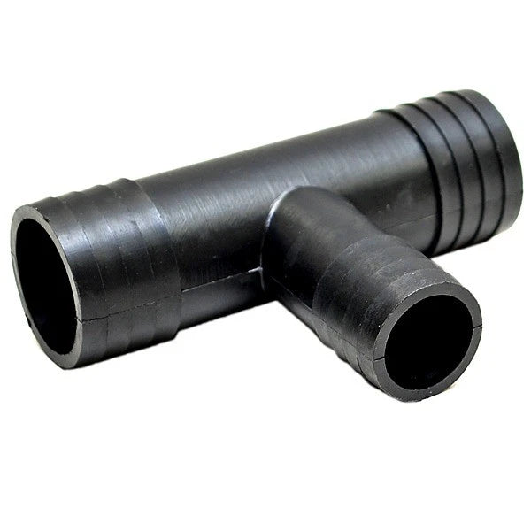 Lund Boat Tee Fitting 1984360 - 1 1/2 X 1 1/8 Inch Black Plastic