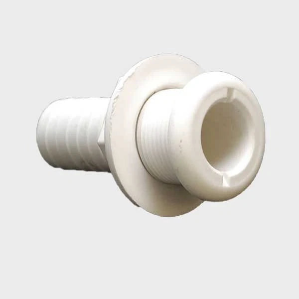 Tracker Boat Livewell Thru Hull Fitting - 1 1/8 Inch White Plastic