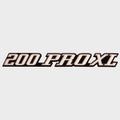 Stratos Boat Raised Emblem Decal 7D417 - 200 Pro XL 24 1/2 Inch Red Black