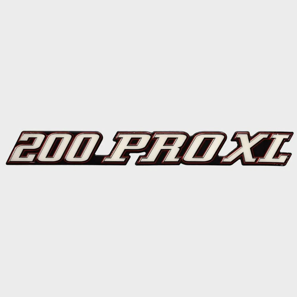 Stratos Boat Raised Emblem Decal 7D417 - 200 Pro XL 24 1/2 Inch Red Black
