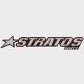 Stratos Boat Raised Emblem Decal 203902 - Black White Red Trailer Sticker