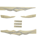 Weeres Pontoon Boat Graphic Decals - Sky Blue Taupe Stickers (kit)