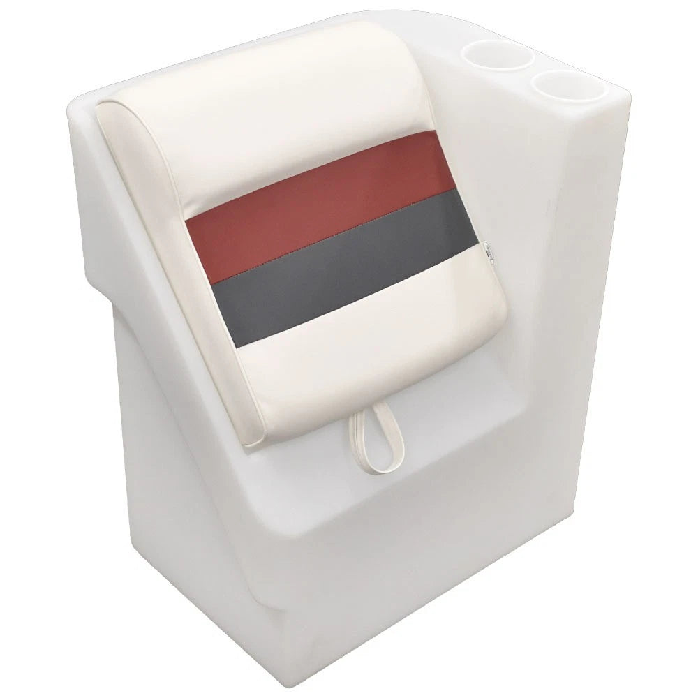 Toonmate Boat Lean Back Seat CRNER-DELX-LFT -WRCL - Left White Red