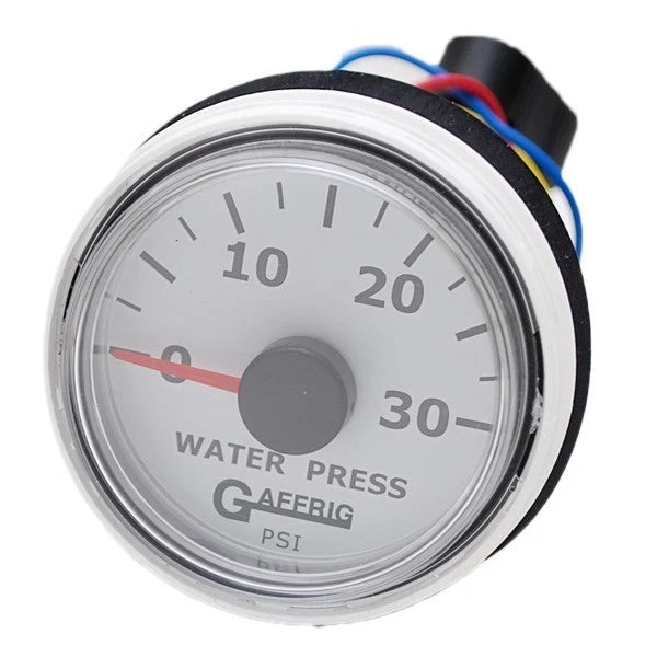 Gaffrig Boat Water Pressure Gauge SCLWPW - 2 Inch White