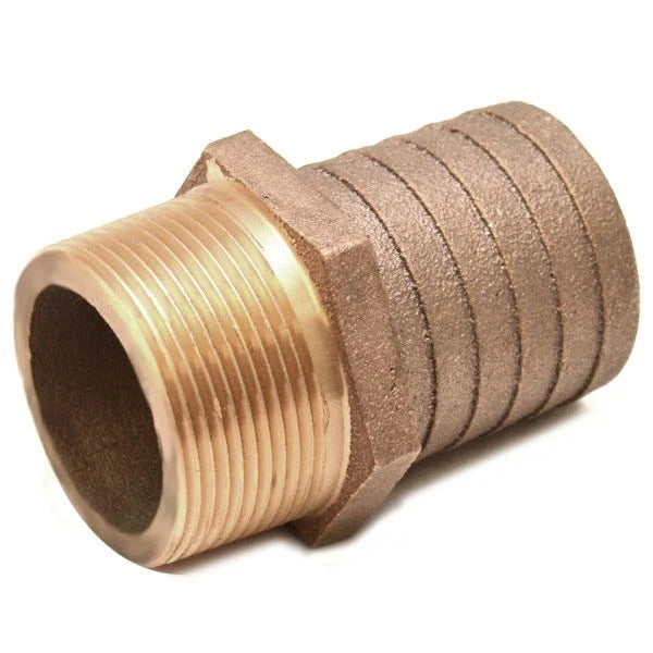 Buck Algonquin Boat Pipe Hose Adapter 00HN150175 - 1/2 Inch NPT Bronze