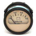 Faria Boat Volt Meter Gauge VP9103B - Euro Beige Black