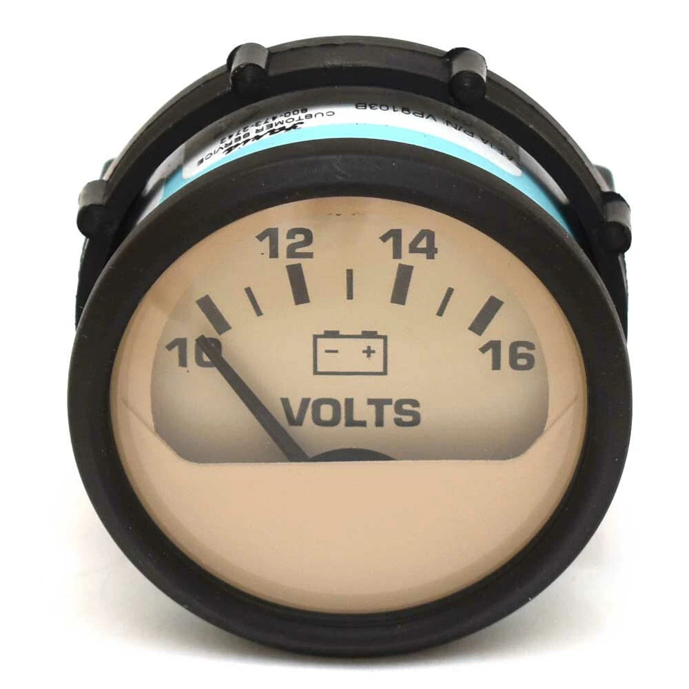 Faria Boat Volt Meter Gauge VP9103B - Euro Beige Black