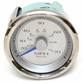 VeeThree Boat Speedometer Gauge 781900PDFB - Metallic Silver - Blue
