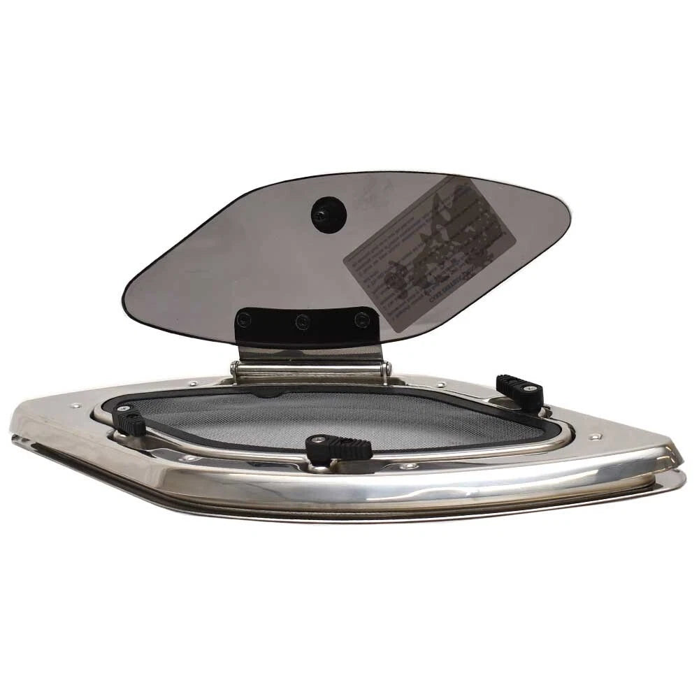 Bomar Boat Portlight Window 2440445 - with Screen 17 X 6 Inch Stainless