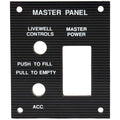 Bass CAT Boat Blank Switch Panel - Master Power Livewell Black