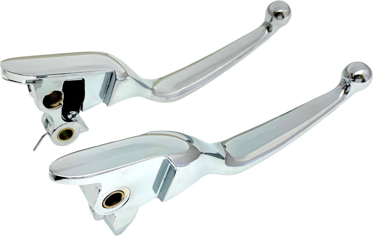 HARDDRIVE Chrome Brake & Clutch Lever Set for Harley Davidson 2021 Models