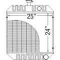 219790 Tractor Radiator - 24 X 25 X 3 3/8 Fits White