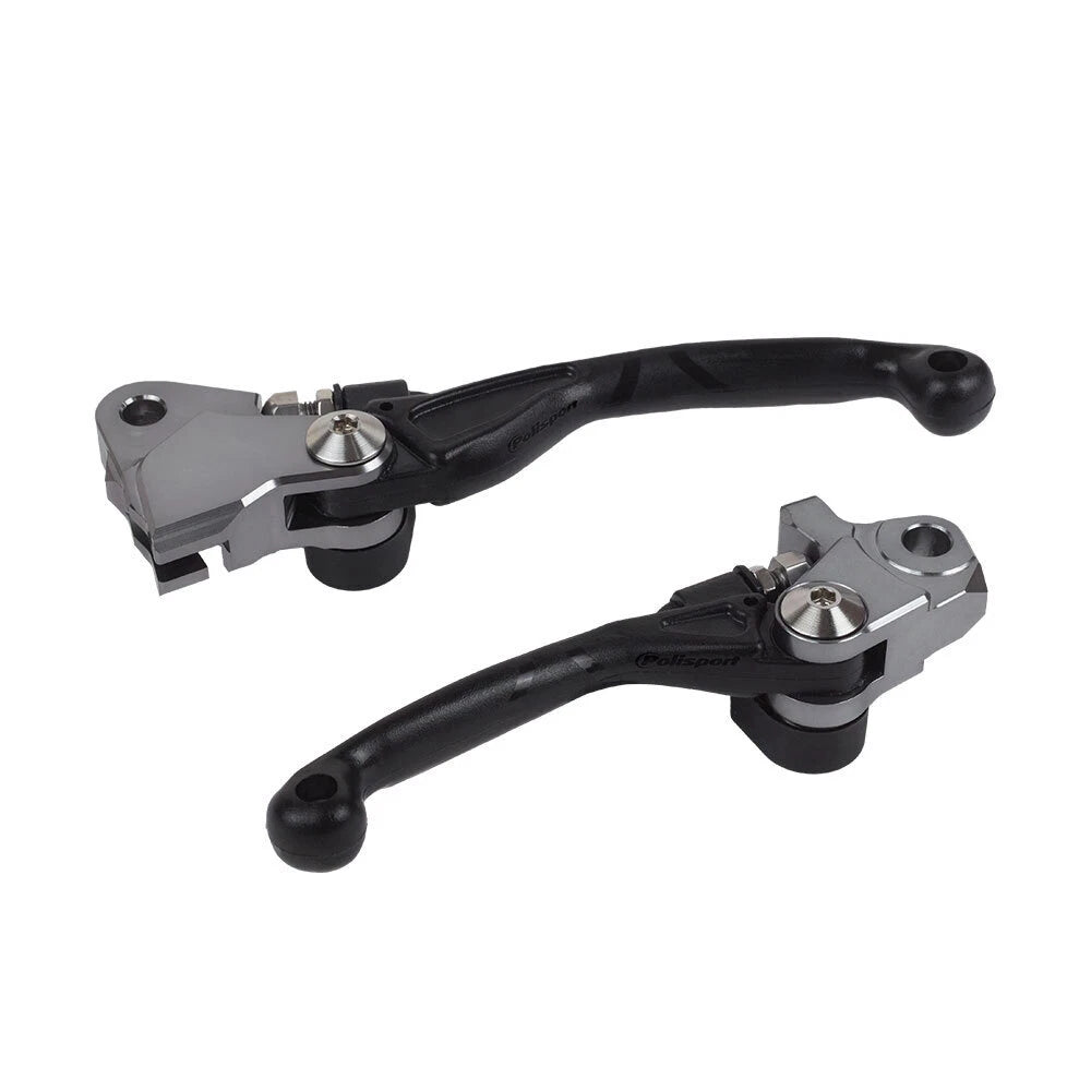 Polisport Black Folding Lever Set for Honda CRF250R 2007-2022